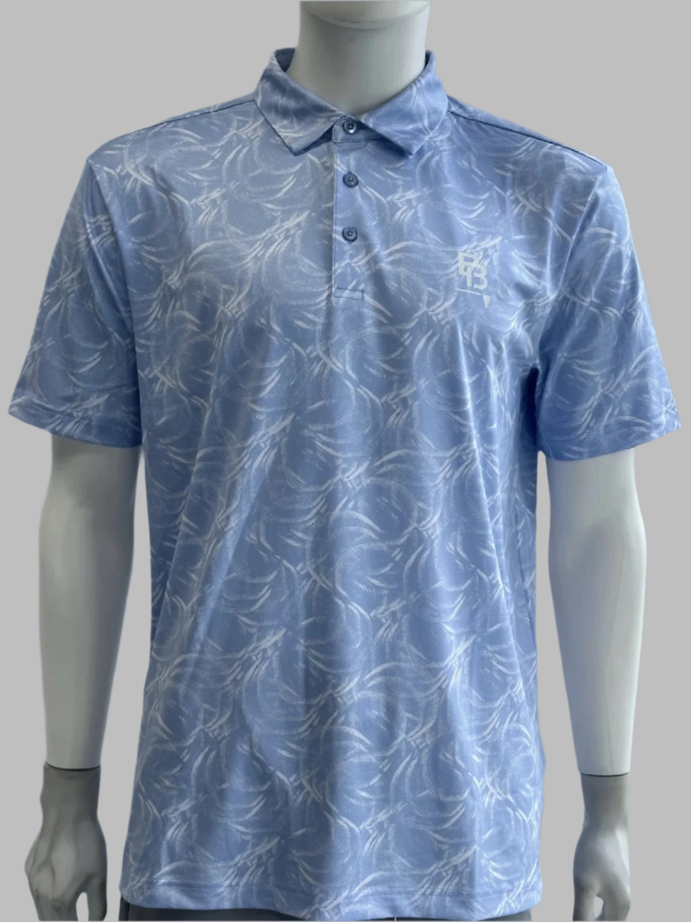 Light Blue and White Golf Polo By Bogey Beaters