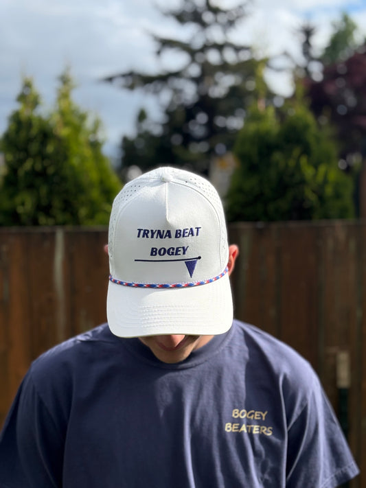 Red White and Blue Golf Rope Hat