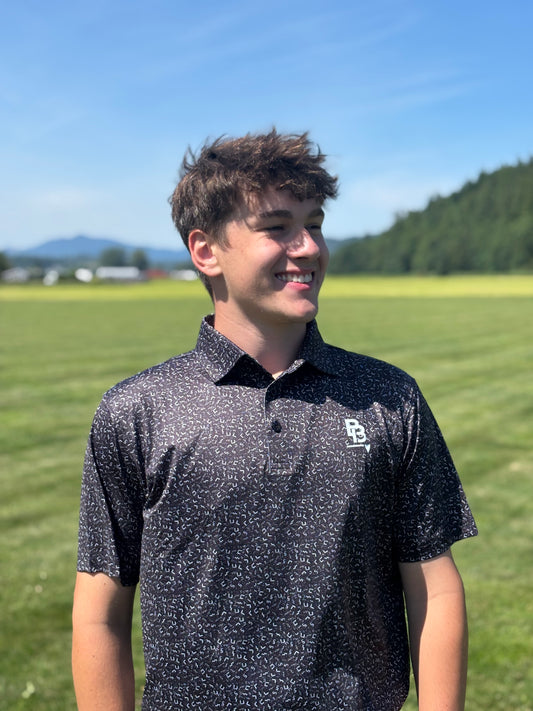 Black Golf Polo By Bogey Beaters